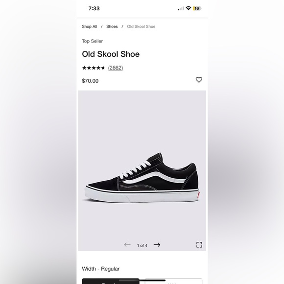 Vans Old Skool Shoe - Picture 2 of 4